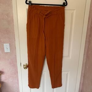 Xirena 'Jay' Cotton Gauze Pull on Pants | Earth Burnt Orange Rust | Small